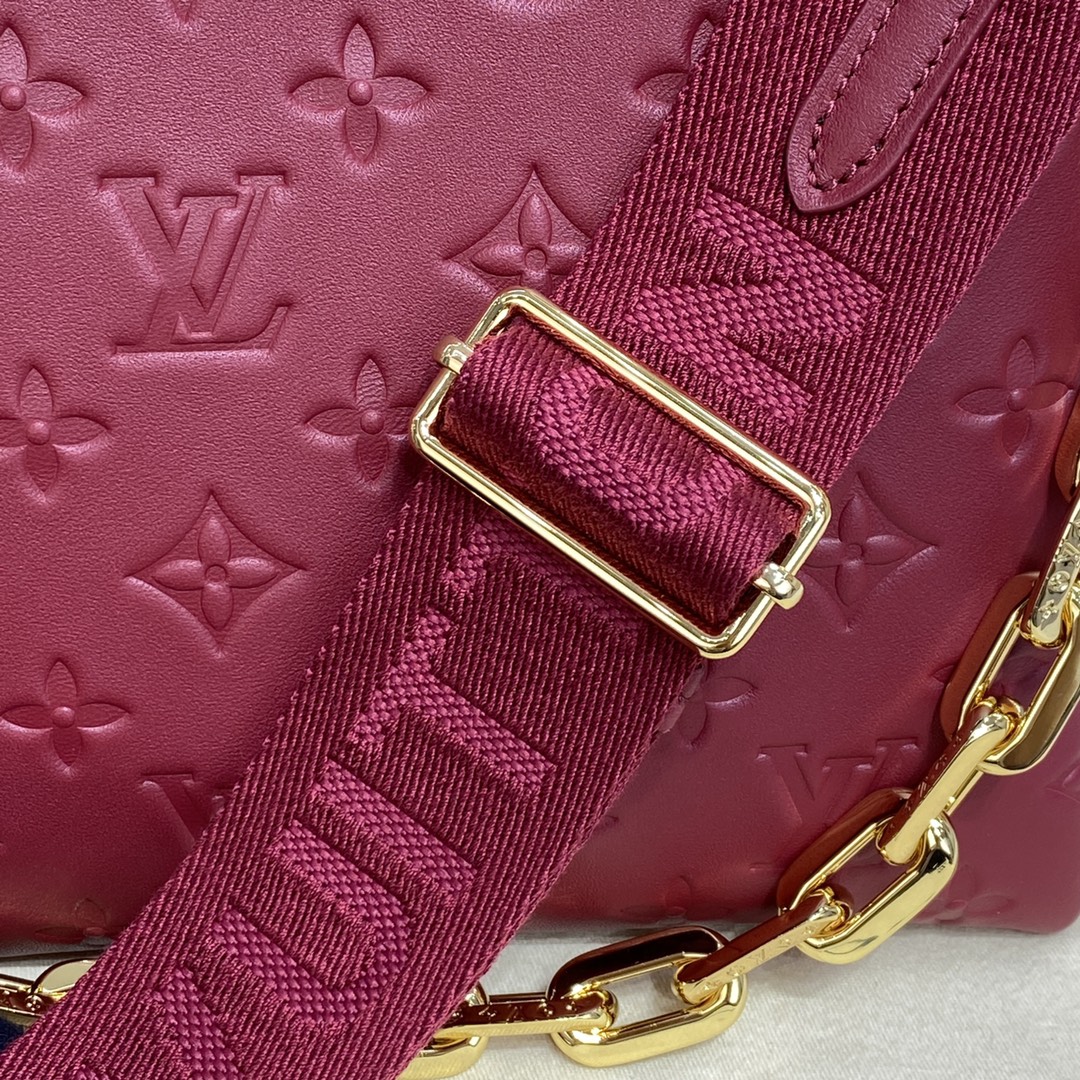 Louis Vuitton COUSSIN PM Handbag Monogram Embossed M59275 Wine